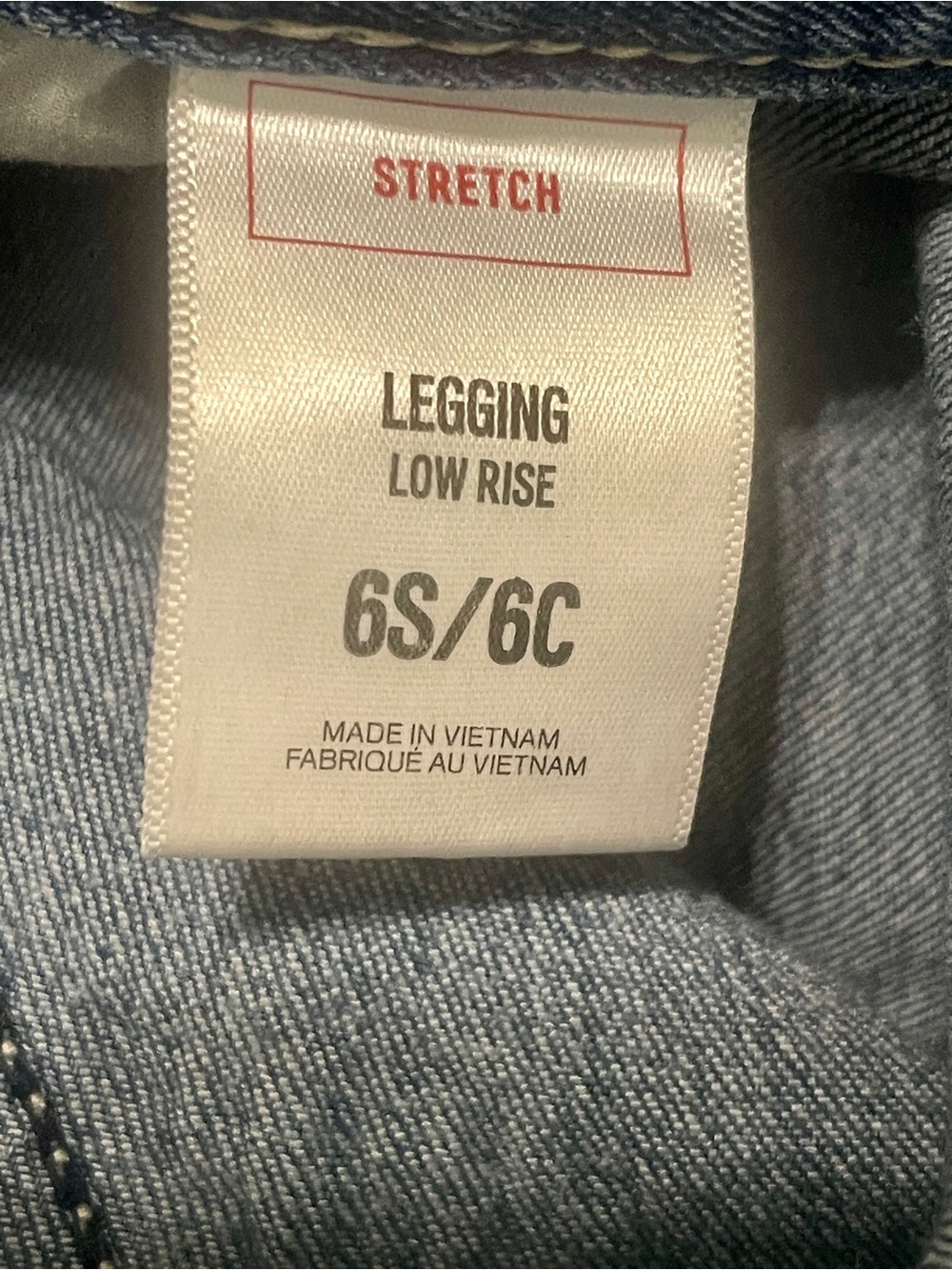 Express Low Rise Legging Stretch Skinny Jeans | Medium Wash | Size 6 - Picture 6 of 6